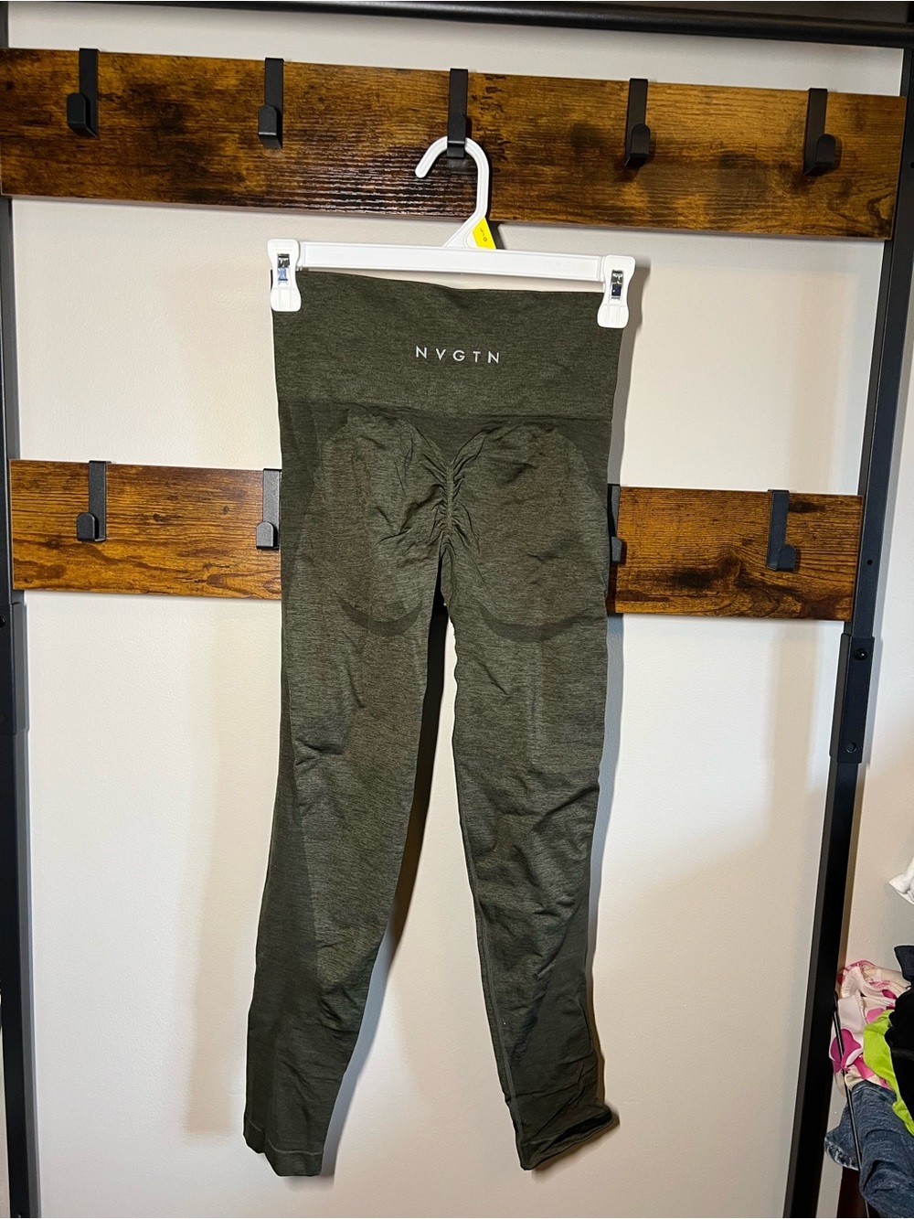 NVGTN Olive Green Scrunch-Back High Waisted Leggings